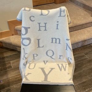 Super soft Gray & white ABC alphabet baby blanket 30x40